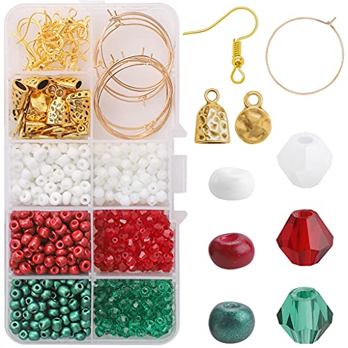 HAISENG Schönes Schmuck-Zubehör-Set, kleine Perlen, hausgemachte lose Perlen, Zubehör, mit Box von HAISENG