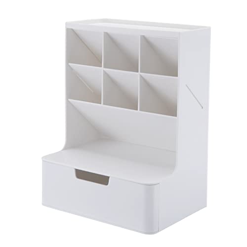 HAISENG Schreibtisch-Stift mit Schublade, stapelbar, Kosmetik-Aufbewahrungshalter, Make-up für Schlafzimmer, Büro, Schreibtisch, Stifthalter HAISENG Schreibtisch-Stift mit Schublade, stapelbar, Kosmetik-Aufbewahrungshalter, Make-up für Schlafzimmer, Büro, Schreibtisch, Stifthalter von HAISENG