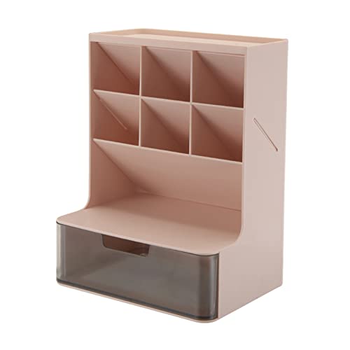 HAISENG Schreibtisch-Stift mit Schublade, stapelbar, Kosmetik-Aufbewahrungshalter, Make-up für Schlafzimmer, Büro, Schreibtisch, Stifthalter HAISENG Schreibtisch-Stift mit Schublade, stapelbar, Kosmetik-Aufbewahrungshalter, Make-up für Schlafzimmer, Büro, Schreibtisch, Stifthalter von HAISENG