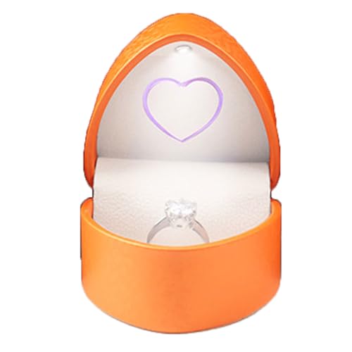 HAISENG Stilvolle Schmuckschatulle in Herzform mit LED-Licht, stilvolle LED-Lichtbox, Ohrringständer, Halter, Heimdekor-Zubehör HAISENG Stilvolle Schmuckschatulle in Herzform mit LED-Licht, stilvolle LED-Lichtbox, Ohrringständer, Halter, Heimdekor-Zubehör von HAISENG