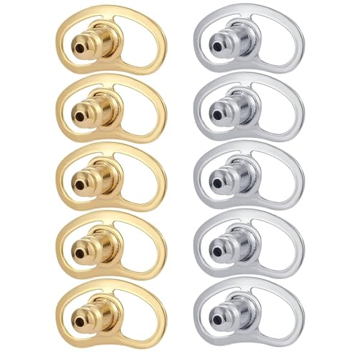 Mehrzweck-Ohrring-Verschlüsse, Ornament, elegante Ohrringheber, Ornament, stabile Metallverschlüsse für hängende Ohren, 10 Stück Mehrzweck-Ohrring-Verschlüsse, Ornament, elegante Ohrringheber, Ornament, stabile Metallverschlüsse für hängende Ohren, 10 Stück von HAISENG