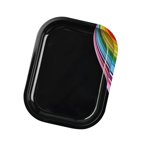 Professionelle Nagelkunst-Schautafel, rechteckige Form, Edelstahl-Tablett zum Mischen und Maniküre-Zubehör, Mischpalette für Nägel von HAISENG