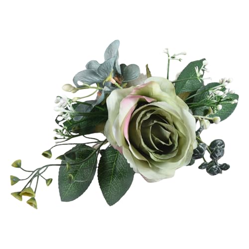 Raffhalter mit Rosenblumen, 4 Stück, elegante künstliche Blumen, Fenstervorhänge, Halter, Schnalle für Wohnzimmer, Vorhang-Raffhalter Raffhalter mit Rosenblumen, 4 Stück, elegante künstliche Blumen, Fenstervorhänge, Halter, Schnalle für Wohnzimmer, Vorhang-Raffhalter von HAISENG
