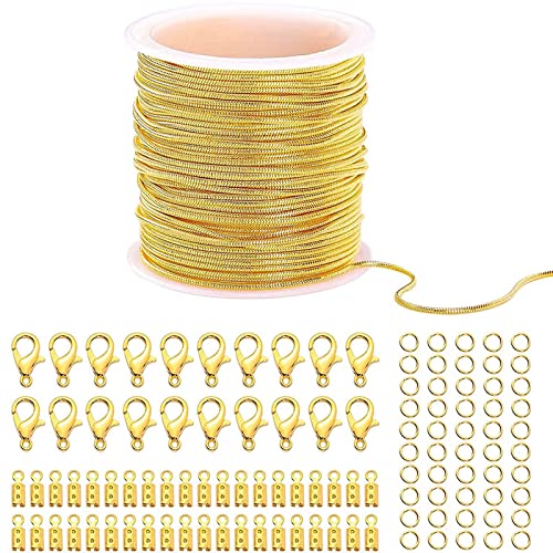 Schlangenkette, Kabelgliederkette für W/50 offene Biegeringe, 20 Karabinerverschlüsse, 40 Verbindungsverschlüsse für Schmuckherstellung Schlangenkette, Kabelgliederkette für W/50 offene Biegeringe, 20 Karabinerverschlüsse, 40 Verbindungsverschlüsse für Schmuckherstellung von HAISENG