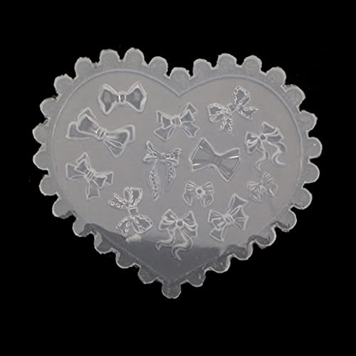 Schleife, Skulptur, Stempelplatte, Nägel, Kunst, Schablonen, Kristall, Epoxidharz, Silikon-Nagelschnitzform, Schleife, Silikon Schleife, Skulptur, Stempelplatte, Nägel, Kunst, Schablonen, Kristall, Epoxidharz, Silikon-Nagelschnitzform, Schleife, Silikon von HAISENG