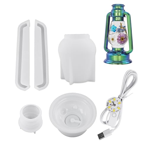 Silikonform-Set, Kristall, Epoxidharz, Öllampenherstellung, Basteln, Nachtlicht, Formen für Handarbeit, Camping, Licht, Silikonharz von HAISENG