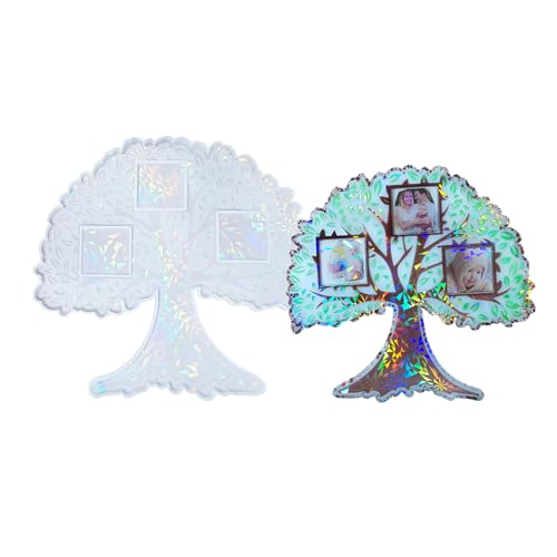 Silikonform für Bilderrahmen, großer Baum, Bild, Wand, Desktop-Dekoration, Kristall, Epoxidharz, Bastelharz, Fotoform von HAISENG