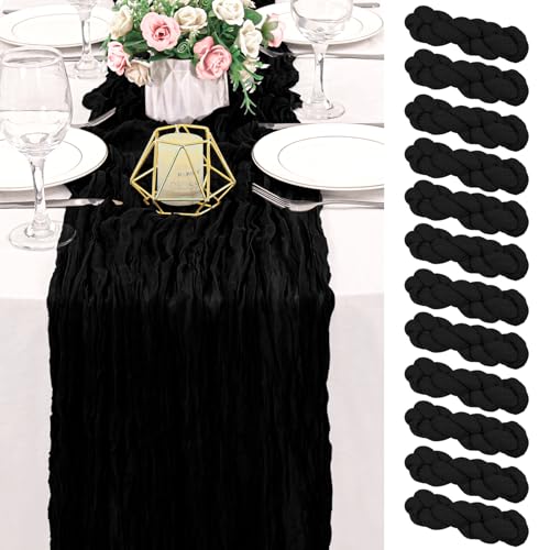 HAISIWLKJ Seihtuch-Tischläufer, Boho, rustikal, durchsichtig, romantisch, 30,5 cm lang, Käsetuch, Tischläufer für Brautparty, Babyparty, Hochzeit, Party, Geburtstag, Urlaub, Zuhause, Ostern HAISIWLKJ Seihtuch-Tischläufer, Boho, rustikal, durchsichtig, romantisch, 30,5 cm lang, Käsetuch, Tischläufer für Brautparty, Babyparty, Hochzeit, Party, Geburtstag, Urlaub, Zuhause, Ostern von HAISIWLKJ