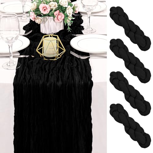 HAISIWLKJ Seihtuch-Tischläufer, Boho, rustikal, transparent, romantisch, 30,5 cm lang, Käsetuch, Tischläufer für Brautparty, Babyparty, Hochzeit, Party, Geburtstag, Urlaub, Zuhause, Ostern, 4 Stück HAISIWLKJ Seihtuch-Tischläufer, Boho, rustikal, transparent, romantisch, 30,5 cm lang, Käsetuch, Tischläufer für Brautparty, Babyparty, Hochzeit, Party, Geburtstag, Urlaub, Zuhause, Ostern, 4 Stück von HAISIWLKJ