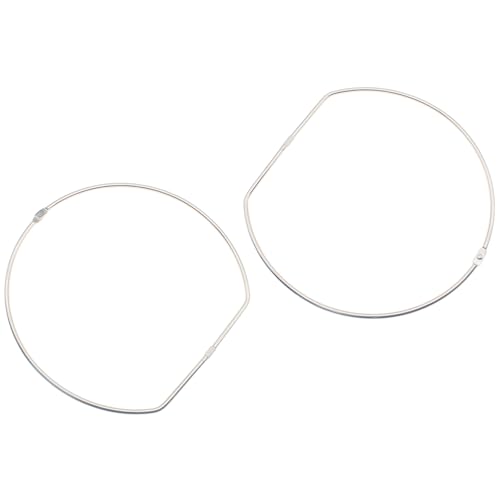 HAJXZH Buchbinderinge, 20,3 cm, D-Form, Schlüsselaufbewahrungsring, Silberband, Aufbewahrungsringe für DIY-Dekoration und Papierorganisation, 2 Stück von HAJXZH