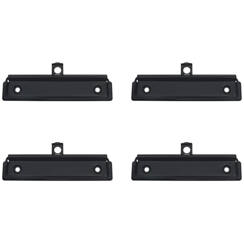 HAJXZH Klemmbrett-Klammern aus Metall, Büro-Hardware, schwarz, Klemmbrett-Klemmen zum Organisieren von Papieren und Fotos, 4 Stück HAJXZH Klemmbrett-Klammern aus Metall, Büro-Hardware, schwarz, Klemmbrett-Klemmen zum Organisieren von Papieren und Fotos, 4 Stück von HAJXZH