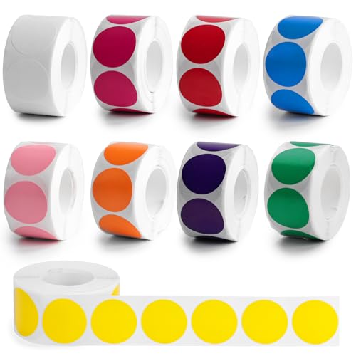 HAKACC 4500 Stücke Bunt Klebepunkte, 9 Farben Markierungspunkte Aufkleber Etiketten für Büro DIY Scrapbooking Kalender 2,5cm Durchmesser HAKACC 4500 Stücke Bunt Klebepunkte, 9 Farben Markierungspunkte Aufkleber Etiketten für Büro DIY Scrapbooking Kalender 2,5cm Durchmesser von HAKACC