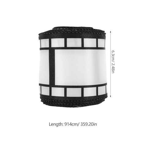 HAKIDZEL 1 Rolle schwarz-weißes Filmstreifenband, 9,1 m, für Bastelarbeiten, Filmabend-Dekorationen, Geschenkverpackungen, Kranzherstellung und Party-Dekoration. HAKIDZEL 1 Rolle schwarz-weißes Filmstreifenband, 9,1 m, für Bastelarbeiten, Filmabend-Dekorationen, Geschenkverpackungen, Kranzherstellung und Party-Dekoration. von HAKIDZEL