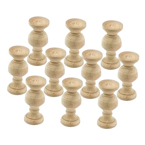 HAKIDZEL 10 Stück Unbehandelte Holzspindeln Für Diy-möbel, Dekorative Baluster, Bastelspindeln, Holzsäulen Für Weinschrank Und Bettrahmen HAKIDZEL 10 Stück Unbehandelte Holzspindeln Für Diy-möbel, Dekorative Baluster, Bastelspindeln, Holzsäulen Für Weinschrank Und Bettrahmen von HAKIDZEL