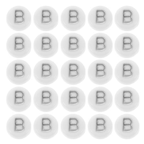 HAKIDZEL 100 Stück Mini-Alphabetperlen: Buchstabenperlen für Freundschaftsarmbänder – runde Perlenbuchstaben in Weiß und Silber für Bastel- und Schmuckprojekte HAKIDZEL 100 Stück Mini-Alphabetperlen: Buchstabenperlen für Freundschaftsarmbänder – runde Perlenbuchstaben in Weiß und Silber für Bastel- und Schmuckprojekte von HAKIDZEL
