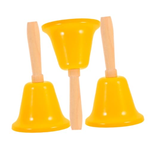 HAKIDZEL 3 Stück Handglocke aus Metall mit Holzgriff Laute Klingel für Pflege Klassenzimmer Empfang Praktisch Tragbar Robust Gelb Geeignet für Events Restaurants Hotels Zuhause HAKIDZEL 3 Stück Handglocke aus Metall mit Holzgriff Laute Klingel für Pflege Klassenzimmer Empfang Praktisch Tragbar Robust Gelb Geeignet für Events Restaurants Hotels Zuhause von HAKIDZEL