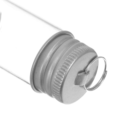 HAKIDZEL 30 Stück Mini-Glasflaschen: Mini-Wunschflasche aus transparentem Glas mit Deckel – 7 ml Driftglas-Schlüsselanhänger für selbstgemachte Wunschnotizen, kreative Dekorationen von HAKIDZEL