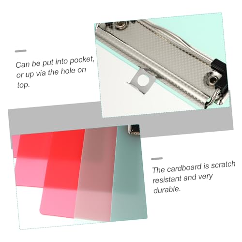 HAKIDZEL 5Er-Pack Mini Klemmbretter Kunststoff Transparent Bunt Flach Niedrigprofil Clip Für Notizen Quittungen Memo Büro Schule Zufällige Farbe von HAKIDZEL