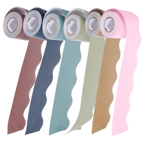 HAKIDZEL 6 Rollen Pinnwandbordüren Papier Bunte Wellenkante Dekoration für Klassenzimmer Bulletin Board Tafel Schwarzes Brett DIY Bastelprojekte Langlebig und Farbecht HAKIDZEL 6 Rollen Pinnwandbordüren Papier Bunte Wellenkante Dekoration für Klassenzimmer Bulletin Board Tafel Schwarzes Brett DIY Bastelprojekte Langlebig und Farbecht von HAKIDZEL