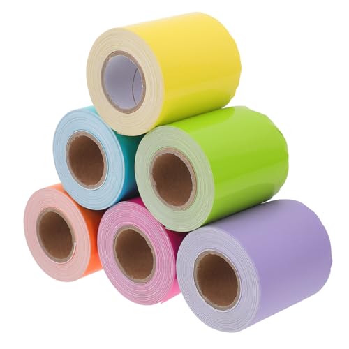 HAKIDZEL 6 Rollen Wasserdichte nicht Klebende Bulletin Board Randfolie Praktische Farbige Klassenzimmer Dekoration Zuschneidbar Langlebig für Schul Tafelrahmen HAKIDZEL 6 Rollen Wasserdichte nicht Klebende Bulletin Board Randfolie Praktische Farbige Klassenzimmer Dekoration Zuschneidbar Langlebig für Schul Tafelrahmen von HAKIDZEL