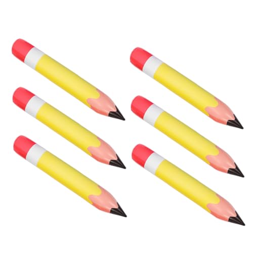 HAKIDZEL 6 Stück Teiliges PVC Aufblasbare Bleistifte Langlebige Schulanfang Deko Große Gelbe Jumbo Buntstift Requisiten Wiederverwendbare Wand und Tafeldekoration für Klassenzimmer HAKIDZEL 6 Stück Teiliges PVC Aufblasbare Bleistifte Langlebige Schulanfang Deko Große Gelbe Jumbo Buntstift Requisiten Wiederverwendbare Wand und Tafeldekoration für Klassenzimmer von HAKIDZEL