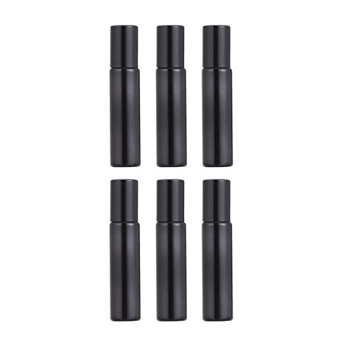HAKIDZEL 6stücke Roll-flaschen Aus Schwarzem Glas Glasrollflaschen Für Ätherische Öle Kosmetikspender Mit Edelstahl-rollerball Nachfüllbehälter Für Parfümöle Reisen Und Zuhause HAKIDZEL 6stücke Roll-flaschen Aus Schwarzem Glas Glasrollflaschen Für Ätherische Öle Kosmetikspender Mit Edelstahl-rollerball Nachfüllbehälter Für Parfümöle Reisen Und Zuhause von HAKIDZEL