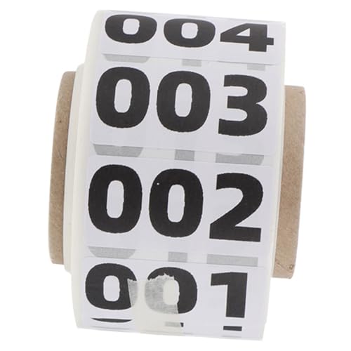 HAKIDZEL Selbstklebende Zahlenetiketten Langlebige Reißfeste Nummernsticker für Lager Inventar Versand und Büro Vielseitige Aufkleber zur Einfachen Organisation und Kennzeichnung von HAKIDZEL
