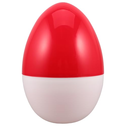 HAKIDZEL Transparentes Jumbo-Osterei, 30 x 20 cm, groß, transparent, befüllbar, riesige Leere Eierkartons für die Osterjagd, Partygeschenke, Leckereien, Geschenke, Weiß/Rot von HAKIDZEL