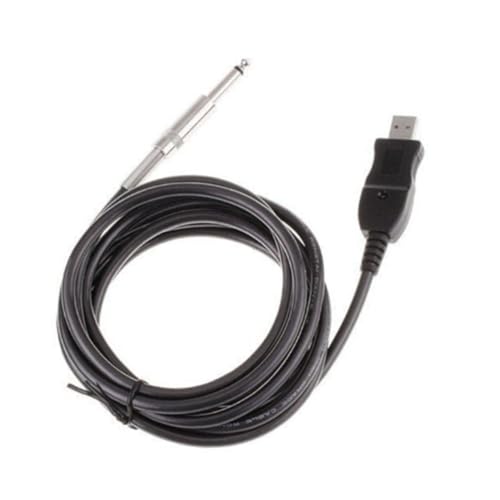 HAKIDZEL USB Gitarrenkabel mit Klinkenstecker D- Samplingrate Signalleuchte Kompatibel mit Pc Windows HAKIDZEL USB Gitarrenkabel mit Klinkenstecker D- Samplingrate Signalleuchte Kompatibel mit Pc Windows von HAKIDZEL