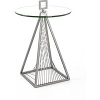 HAKU Möbel Beistelltisch rund Glas grau 45,0 x 45,0 x 57,0 cm, 1 St. von HAKU Möbel