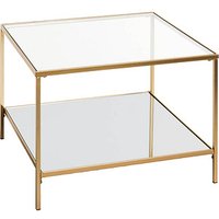 HAKU Möbel Beistelltisch Spiegel, Sicherheitsglas gold 60,0 x 60,0 x 45,0 cm von HAKU Möbel