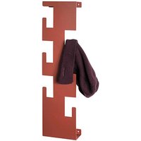 HAKU Möbel Wandgarderobe 47406 rot Metall 6 Haken 15,0 x 60,0 cm von HAKU Möbel