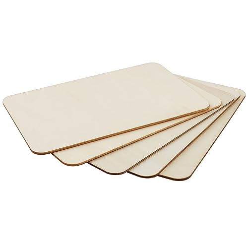 HAKZEON Balsaholzplatten, unlackiert, A6, 100 x 150 x 2,5 mm, 50 Stück, für DIY-Malerei, Kunst und Handwerk, Heimdekoration von HAKZEON