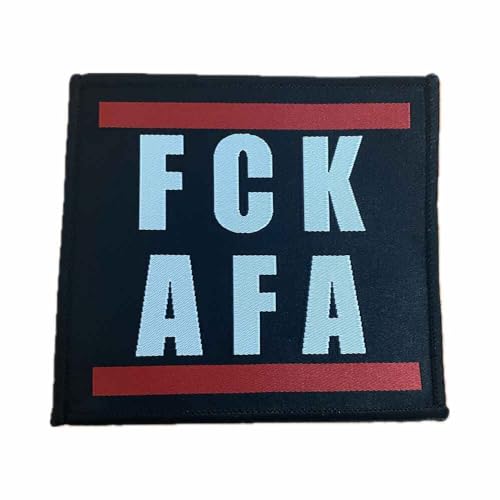 FCK AFA Aufnäher/Patch zum aufnähen oder aufbügeln | Gegen Linksextremisten Aufbügler, Fuck Linke Bügelflicken, Antifaschisten Bügelbilder, lustige Antifascista Politik Satire, 10 x 10 cm (FCK AFA) von HALBGOTT SCHMIEDE