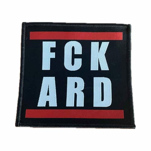 FCK ARD Aufnäher/Patch zum aufnähen oder aufbügeln | Gegen GEZ Beitragsservice Aufbügler, Fuck ARD Bügelflicken, ÖRR Bügelbilder, lustige Politik Satire, 10 x 10 cm (FCK ARD) von HALBGOTT SCHMIEDE