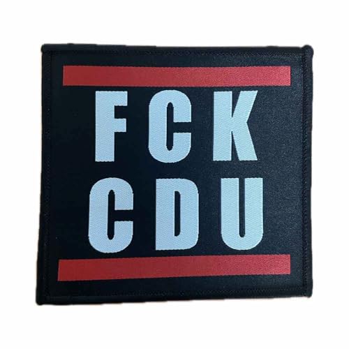 FCK CDU Aufnäher/Patch zum aufnähen oder aufbügeln | Gegen Christdemokraten Aufbügler, FCK CDU Bügelflicken, Anti-CDU Bügelbilder, lustige Politik Satire, 10 x 10 cm (FCK CDU) von HALBGOTT SCHMIEDE