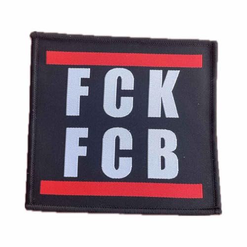 FCK FCB Aufnäher/Patch zum aufnähen oder aufbügeln | Gegen Bayern Aufbügler, FCK FC aus Bayern in München Bügelflicken, Fussball Bügelflecken, lustige Politik Satire, 10 x 10 cm (FCK FCB) von HALBGOTT SCHMIEDE