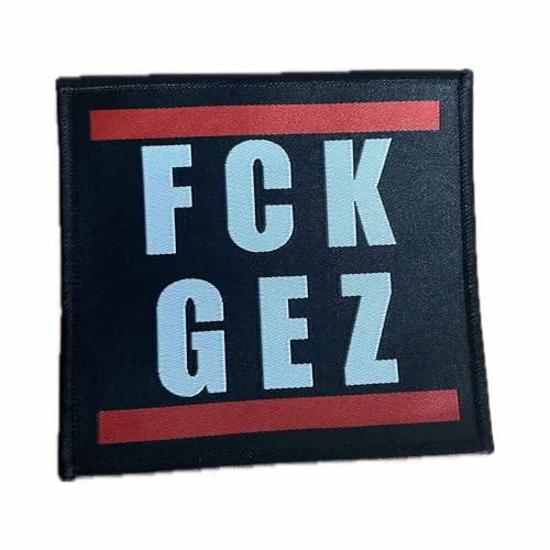 FCK GEZ Aufnäher/Patch zum aufnähen oder aufbügeln | Gegen Zwangsgebühren Aufbügler, Fuck ÖRR Bügelflicken, Rundfunkgebühren Bügelbilder, lustige Politik Satire, 10 x 10 cm (FCK GEZ) von HALBGOTT SCHMIEDE