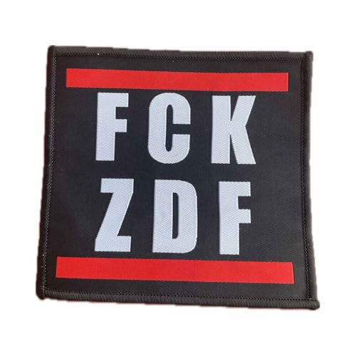 FCK ZDF Aufnäher/Patch zum aufnähen oder aufbügeln | Gegen ÖRR Zwangsfinanzierung Aufbügler, Fuck ZDF Bügelflicken, GEZ Bügelbilder lustige Politik Satire, 10 x 10 cm (FCK ZDF) von HALBGOTT SCHMIEDE