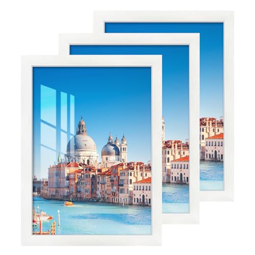 2cm 3 Pack Bilderrahmen A4, Bilderrahmen Weiß, MDF Holz Rahmen,Horizontal Vertikal Poster Rahmen mit HD Acrylglas Fotorahmen für 21x30 cm Fotos Bilder Poster Zertifikate Wandbehang oder Tischplatte 2cm 3 Pack Bilderrahmen A4, Bilderrahmen Weiß, MDF Holz Rahmen,Horizontal Vertikal Poster Rahmen mit HD Acrylglas Fotorahmen für 21x30 cm Fotos Bilder Poster Zertifikate Wandbehang oder Tischplatte von HALFLEMART