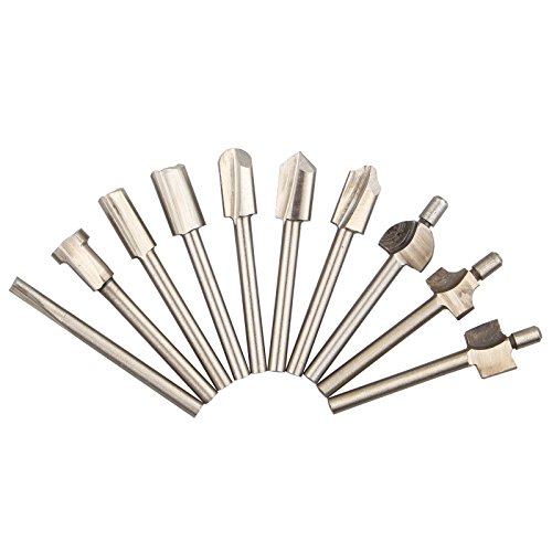 HALJIA 10 HSS Router Holz Fräser Borte Bits Dateien für Dremel Rotary Werkzeug-Set Carpenter holzbearbeitungswerkzeuge von HALJIA