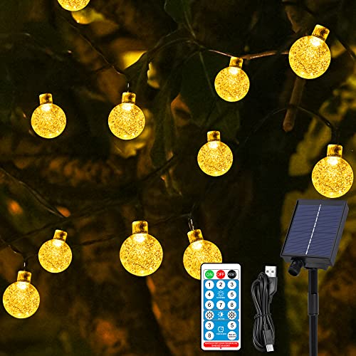 HALOY Solar Lichterkette Aussen, 11.5M/37ft 60LED solar außen Wasserdicht IP65 garten 8 Modi Kristall Kugeln Lichterkette für Bäume Partys Weihnachten HALOY Solar Lichterkette Aussen, 11.5M/37ft 60LED solar außen Wasserdicht IP65 garten 8 Modi Kristall Kugeln Lichterkette für Bäume Partys Weihnachten von HALOY