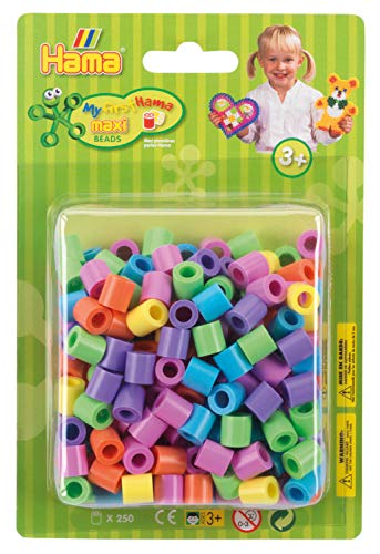 Hama Perlen 8521 Bügelperlen Packung mit ca. 250 bunten Maxi Bastelperlen mit Durchmesser 10 mm im Pastellmix, kreativer Bastelspaß für Groß und Klein Hama Perlen 8521 Bügelperlen Packung mit ca. 250 bunten Maxi Bastelperlen mit Durchmesser 10 mm im Pastellmix, kreativer Bastelspaß für Groß und Klein von Hama