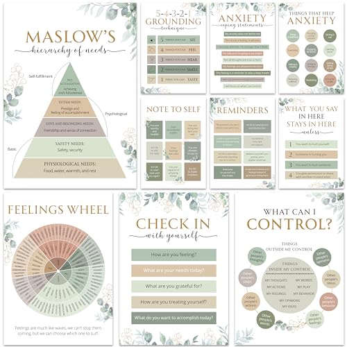 Greenery Poster für psychische Gesundheit, Angsttherapie-Poster, Muss für Beratungsbüro, Schulberater, Therapie-Büro-Dekoration, Zuhause, Klassenzimmer-Dekoration, Geschenk für psychische Gesundheit, Greenery Poster für psychische Gesundheit, Angsttherapie-Poster, Muss für Beratungsbüro, Schulberater, Therapie-Büro-Dekoration, Zuhause, Klassenzimmer-Dekoration, Geschenk für psychische Gesundheit, von HAMIEW
