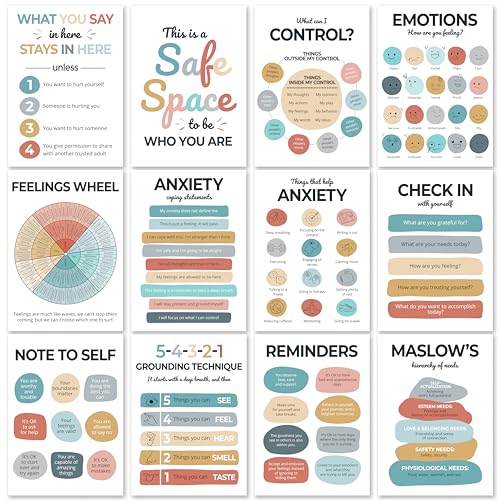 Poster für psychische Gesundheit, Therapie-Büro-Dekoration, Muss für Beratungsbüro, Schulberater, Geschenke für psychische Gesundheit, inspirierende Poster, positive Zitate, Wanddekoration, Poster für psychische Gesundheit, Therapie-Büro-Dekoration, Muss für Beratungsbüro, Schulberater, Geschenke für psychische Gesundheit, inspirierende Poster, positive Zitate, Wanddekoration, von HAMIEW
