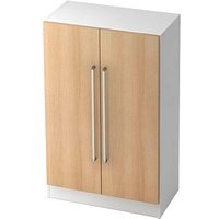 HAMMERBACHER Aktenschrank 7550 CE, V7550/W/E/CE weiß, eiche 2 Fachböden 80,0 x 42,0 x 127,0 cm von HAMMERBACHER