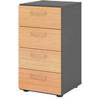 HAMMERBACHER 924S4 Schubladenschrank buche, grafit 4 Schubladen 40,0 x 42,0 x 74,8 cm HAMMERBACHER 924S4 Schubladenschrank buche, grafit 4 Schubladen 40,0 x 42,0 x 74,8 cm von HAMMERBACHER