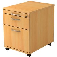 HAMMERBACHER AC20 Rollcontainer buche 3 Auszüge 42,8 x 58,0 x 59,0 cm von HAMMERBACHER