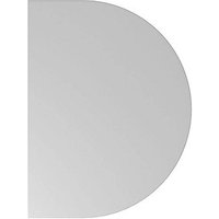 HAMMERBACHER Anbautisch höhenverstellbar Akandia lichtgrau, silber halbrund 60,0 x 80,0 x 65,5 - 82,5 cm von HAMMERBACHER