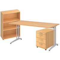 HAMMERBACHER Altus Büromöbel-Set buche von HAMMERBACHER